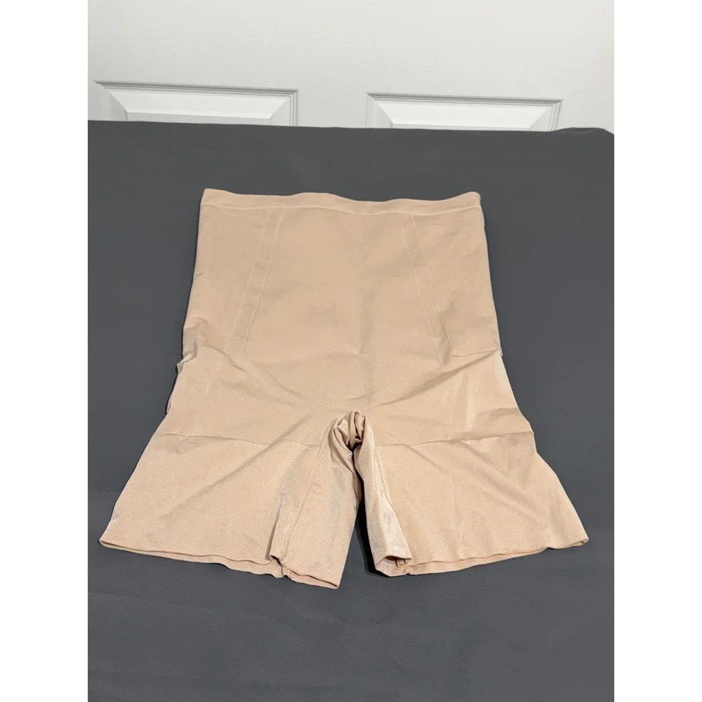 Spanx OnCore High Waisted Mid Thigh Short Shapewear Beige Nude 2X SS1915